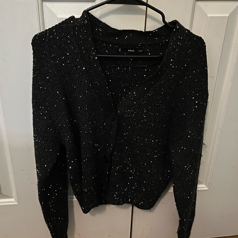 Black Sequin Sweater